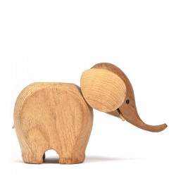 Klein vintage houten houdertje als olifant