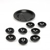 Plateel set vintage in black with mini serving dishes