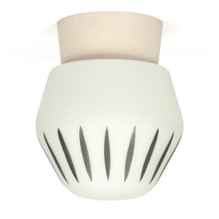Vijftiger jaren vintage plafonnière melkglas