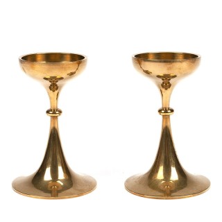 Vintage set of luxury brass candlesticks from Scandinavia
