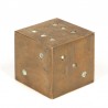 Vintage brass object as dice