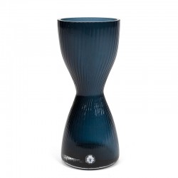 Blue glass vintage Scandinavian vase
