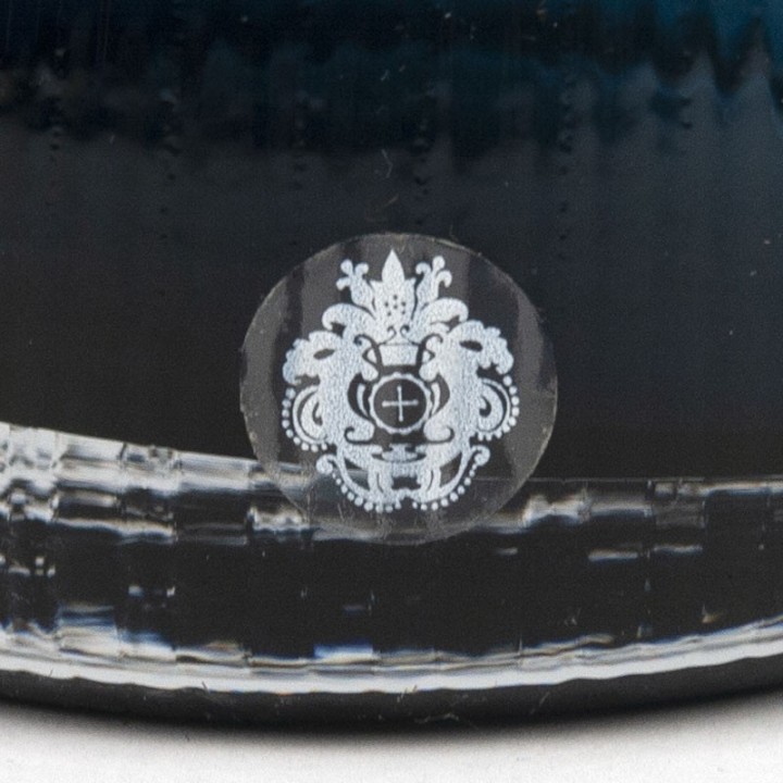 Blue glass vintage Scandinavian vase