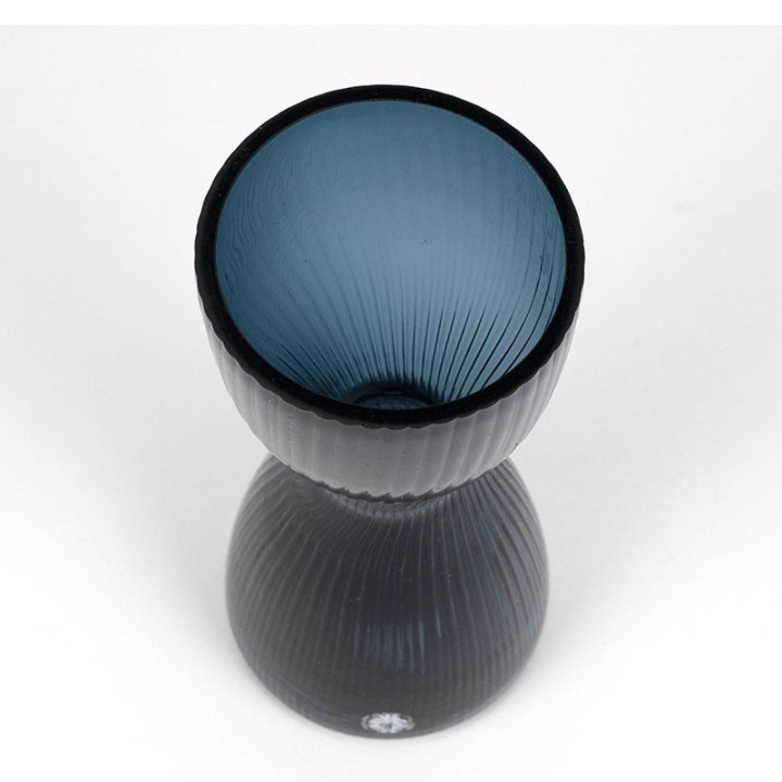 Blue glass vintage Scandinavian vase