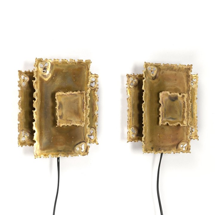 Set of vintage wall lamps by Holm Sørensen & Co model 5202