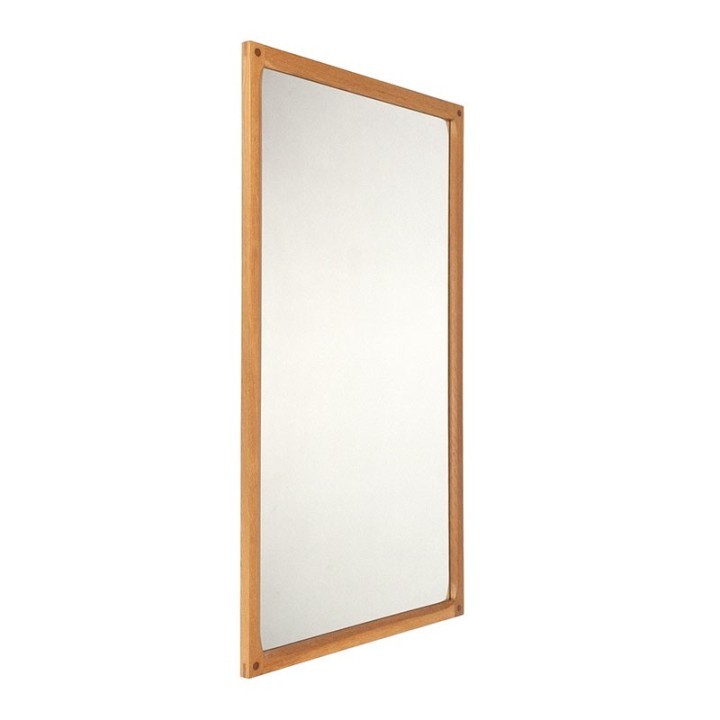 Oak vintage mirror model 166 design Kai Kristiansen for Aksel