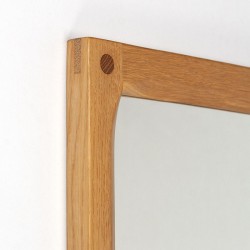 Oak vintage mirror model 166 design Kai Kristiansen for Aksel