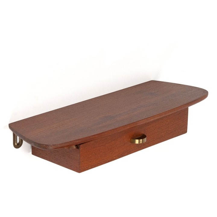 Danish vintage teak floating drawer