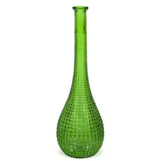 Groen glazen vintage vaas/ karaf uit Italië