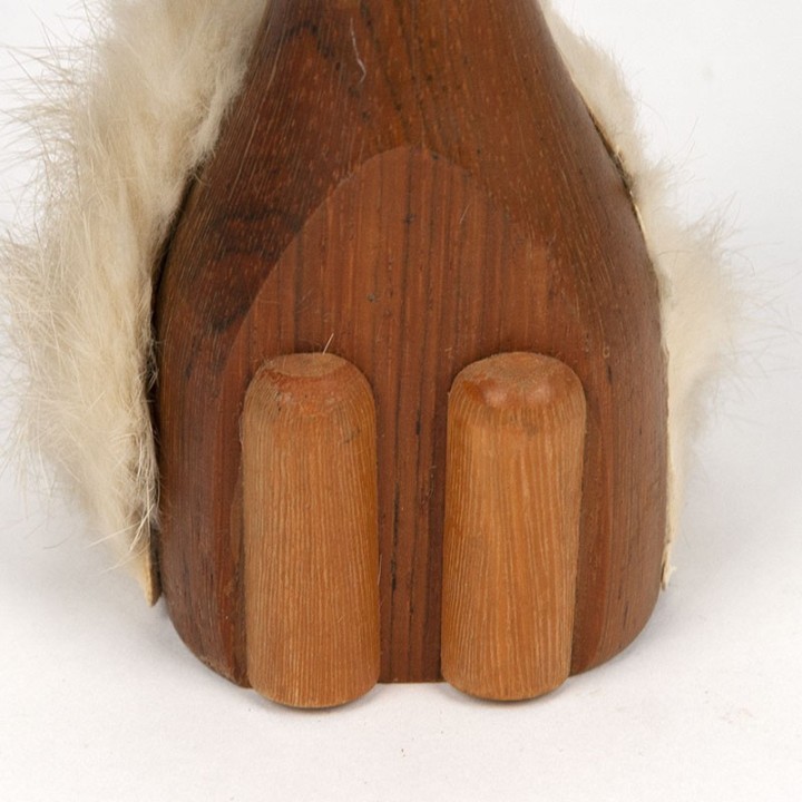 Danish vintage figurine of a cat in teak