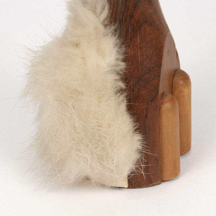 Deens vintage beeldje van een kat in teak