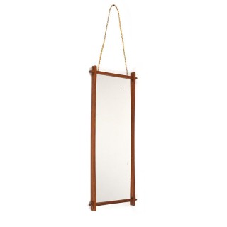 Smal model vintage Deense teakhouten spiegel