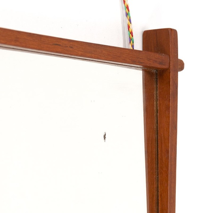 Narrow model vintage Danish teak mirror
