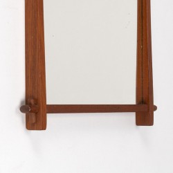 Narrow model vintage Danish teak mirror
