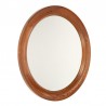 Danish round vintage mirror in pine wood