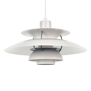 Witte vintage Louis Poulsen PH5 lamp ontwerp Poul Henningsen