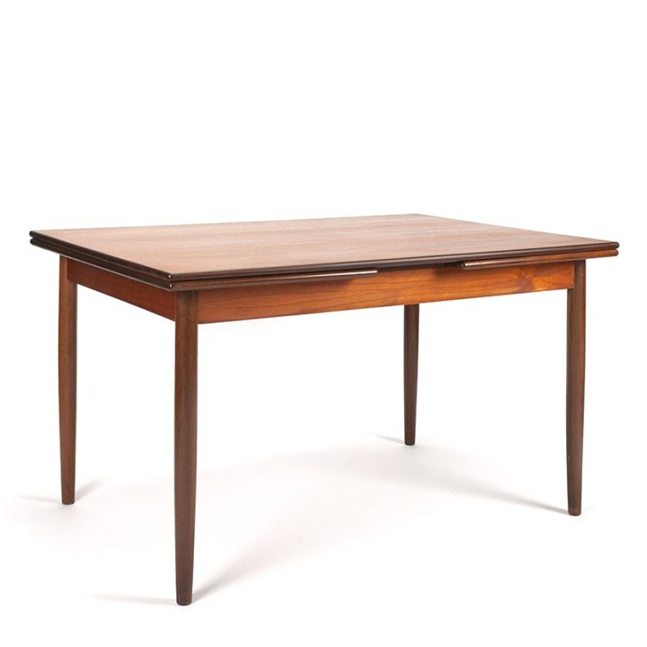 Uitschuifbare vintage teakhouten Mid-Century Deense eettafel