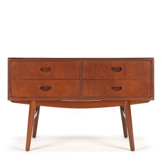 Mid-Century Deens teakhouten laag model ladekast