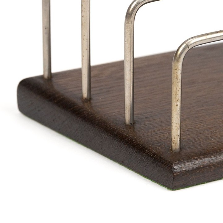 Sixties Danish letter holder in dark teak