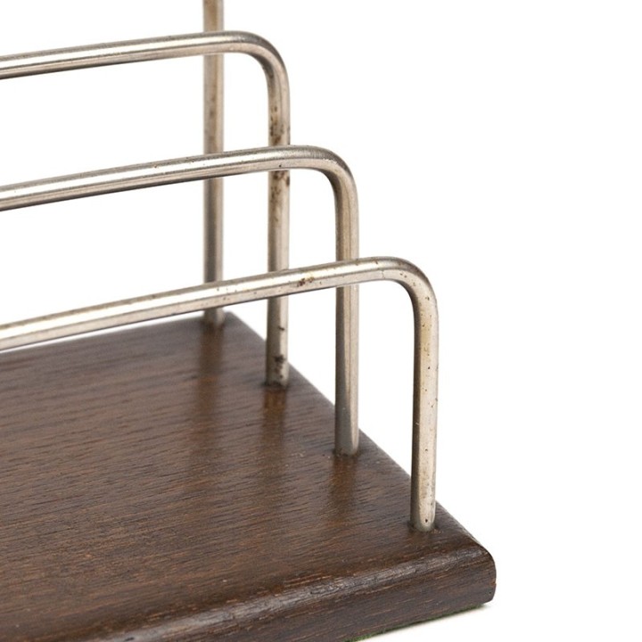 Sixties Danish letter holder in dark teak