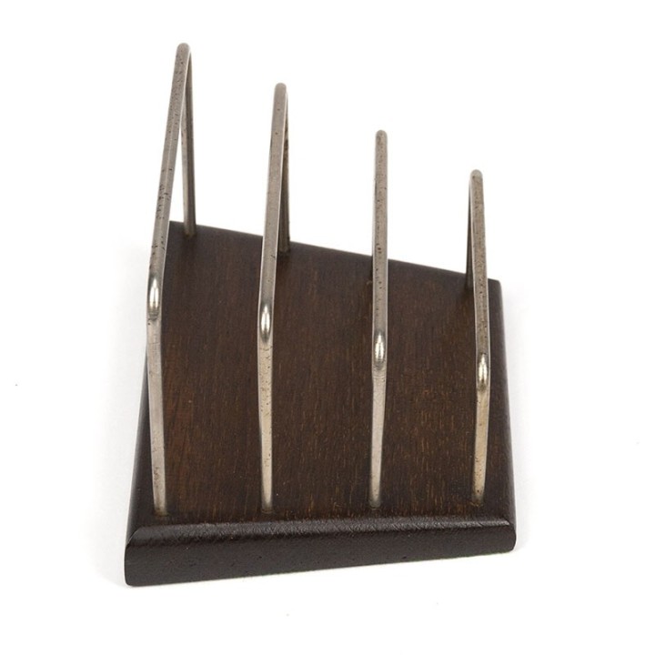 Sixties Danish letter holder in dark teak