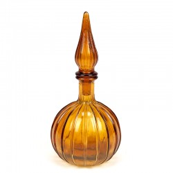 Amber colored vintage small carafe by Rossini Empoli