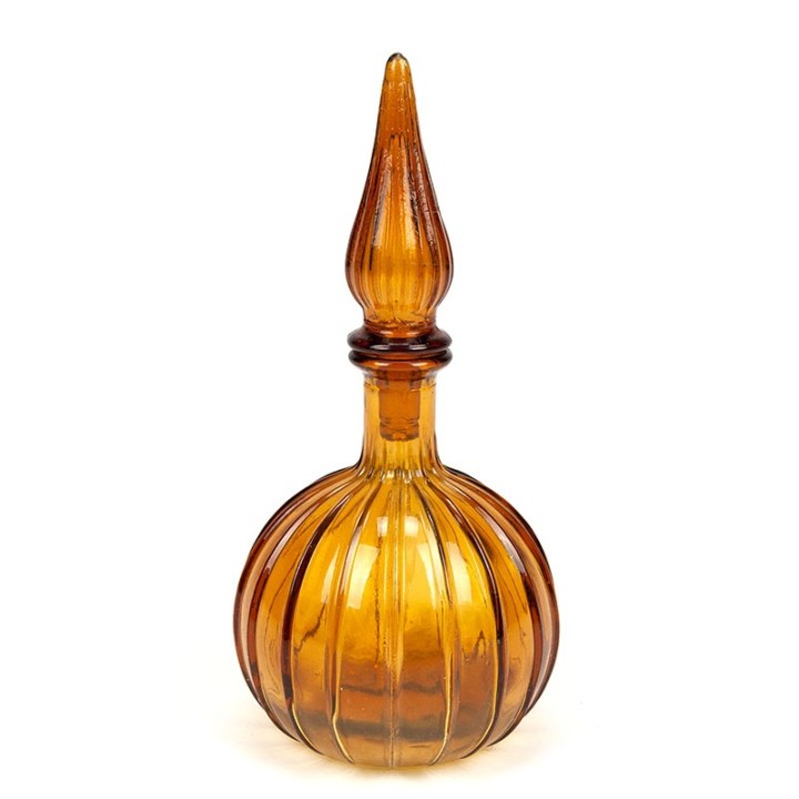 Amber kleurige vintage kleine karaf van Rossini Empoli