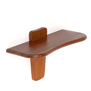 Small teak Danish vintage wall shelf