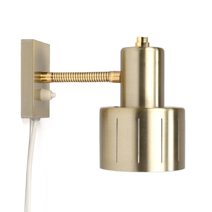 Messing Mid-Century vintage Deense wandlamp van Vitrika