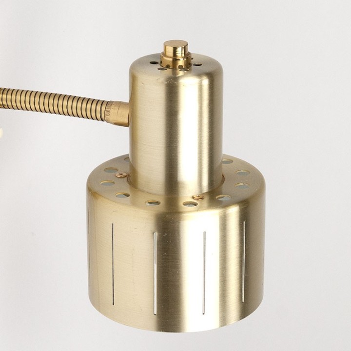 Messing Mid-Century vintage Deense wandlamp van Vitrika