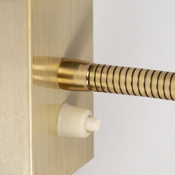 Messing Mid-Century vintage Deense wandlamp van Vitrika