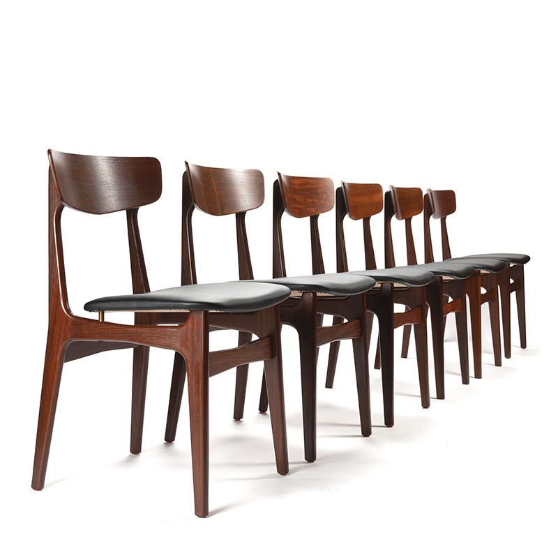 Danish Mid-Century Modern set of 6 Schiønning and Elgaard chairs