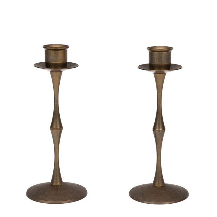 Set Deense messing vintage kandelaars