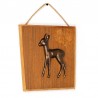 Vintage wall plate with brass deer
