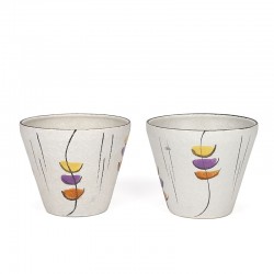 Set of vintage flower pots from Bay ceramics