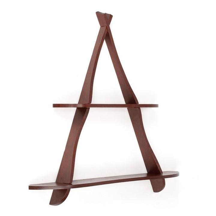 Teak vintage Danish small wall rack