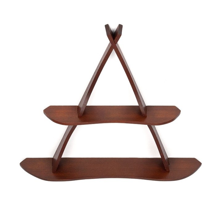 Teak vintage Danish small wall rack