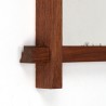 Teak Danish sixties mirror with cross frame