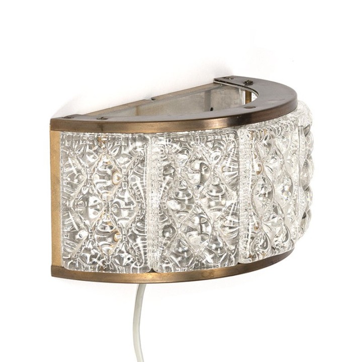 Vitrika vintage Danish glass wall lamp