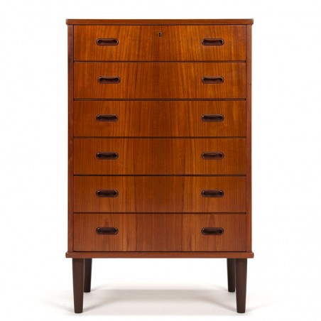 Danish chest of drawers vintage model with 6 drawers