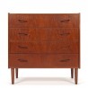Deense vintage Mid-Century commode in teakhout