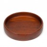 Danish vintage low serving bowl in teak