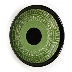 Green/black vintage Danish wall plate