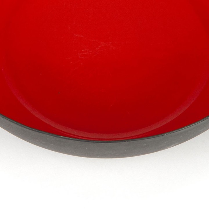 Scandinavische vintage emaille zwart rode schaal