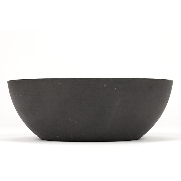 Scandinavische vintage emaille zwart rode schaal