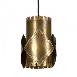 Brass Danish vintage hanging lamp design Holm Sørensen