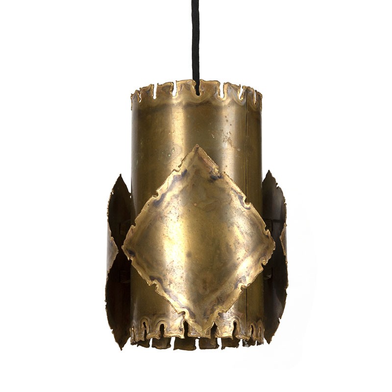 Messing Deense vintage hanglamp ontwerp Holm Sørensen