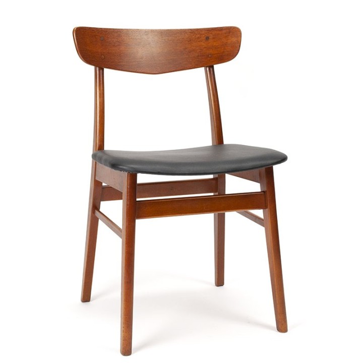 Deense teakhouten Findahl eettafel stoel jaren zestig