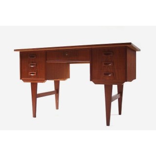 Teakhouten bureau uit Scandinavie nr.1 - Retro Studio