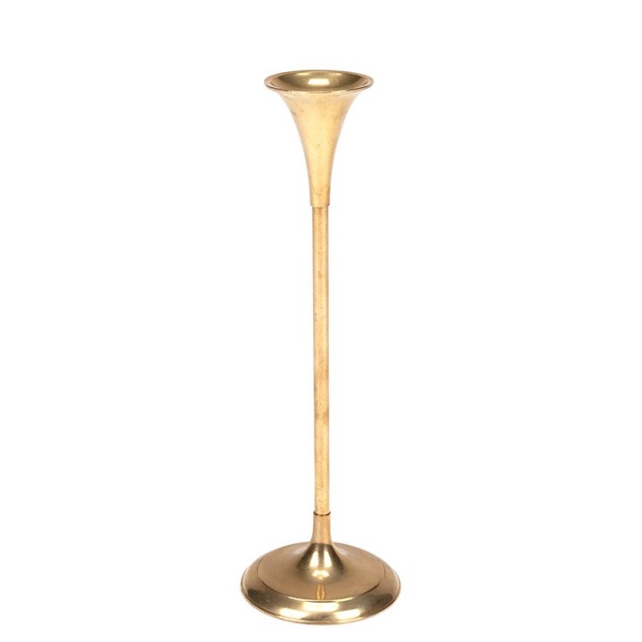 Narrow model vintage brass candlestick